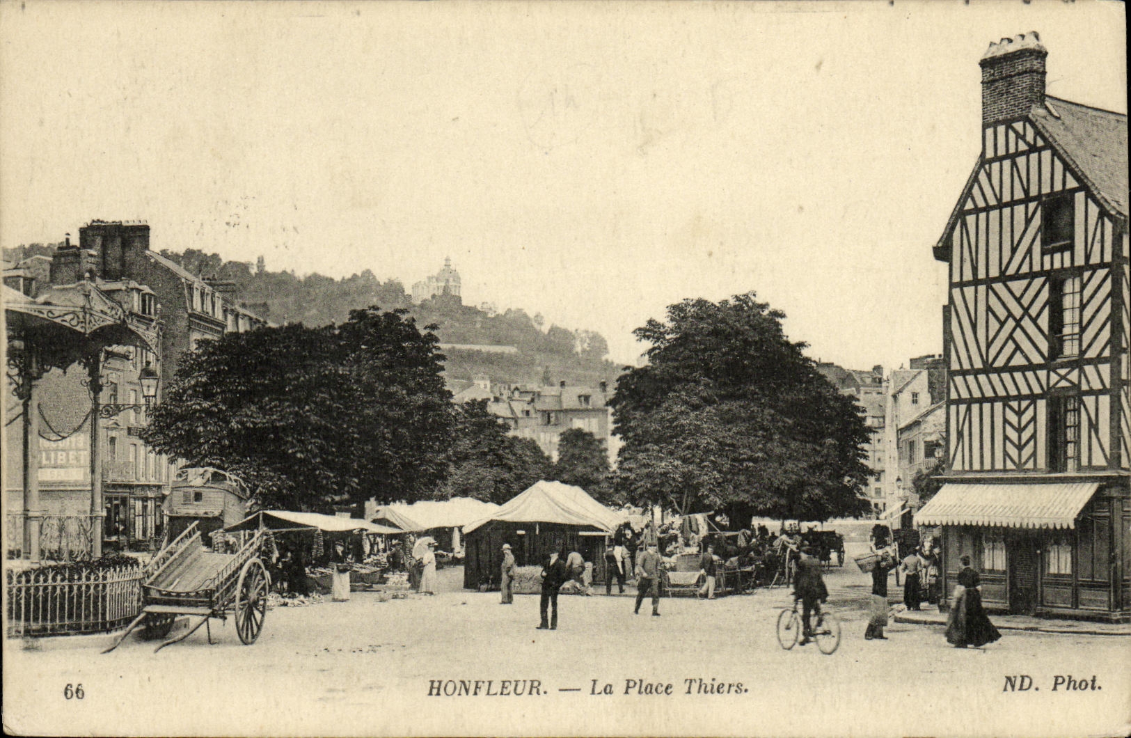 La POSTAL Honfleur de la VENDIMIA el lugar de Thiers va