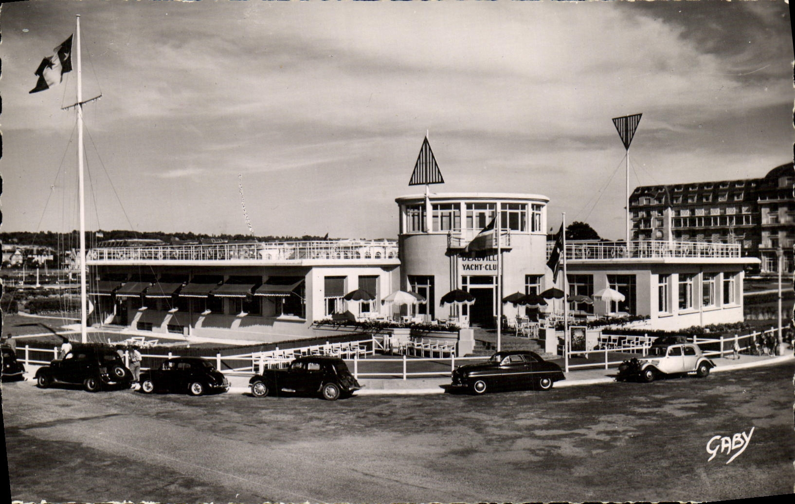 MODERN CARD Deauville the Flowered Beach the Yacht Club