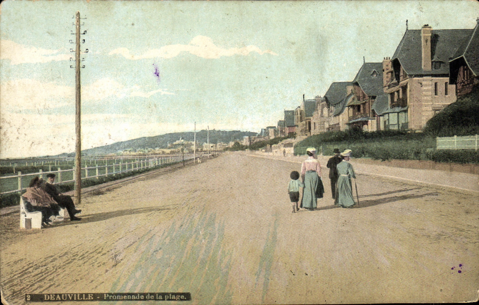 CPA Deauville Promenade de la Plage
