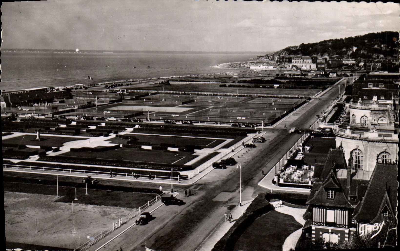 MODERN CARD Deauville the Flowered Beach Seen D together on the Gardens with the found Trouville