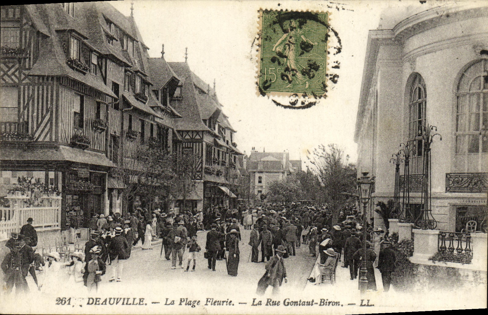 CPA Deauville La Plage Fleurie La Rue Gontaut Brion