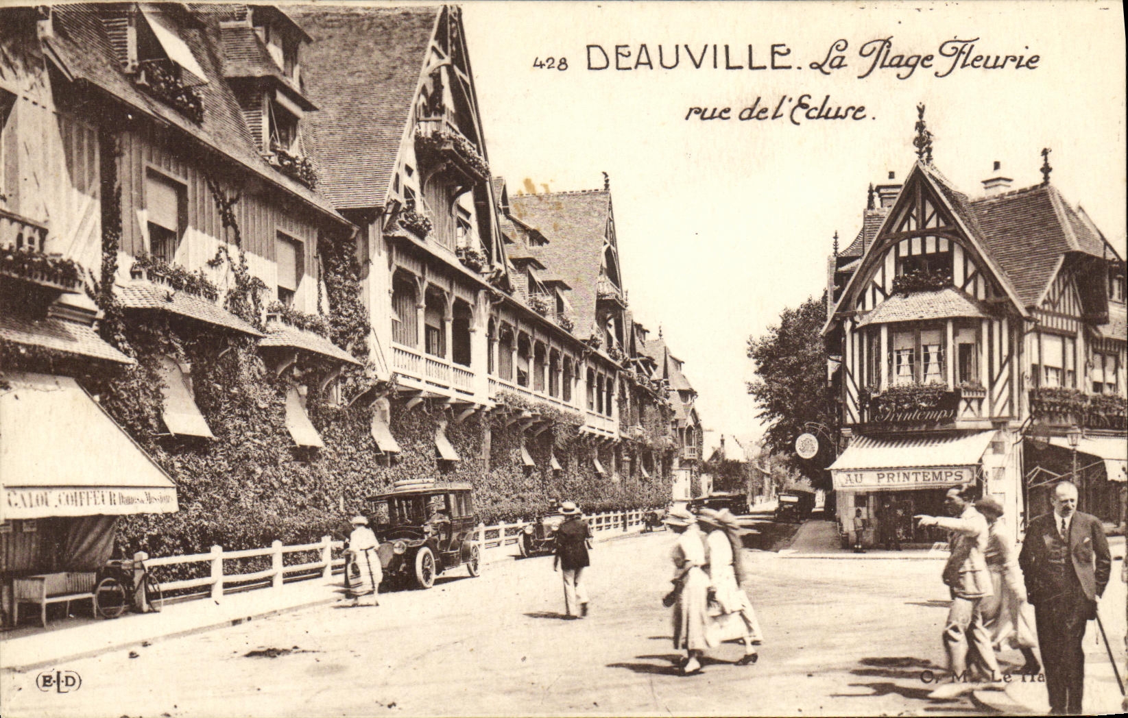 CPA Deauville La Plage Fleurie Rue de l Ecluse Magasin au Printemps