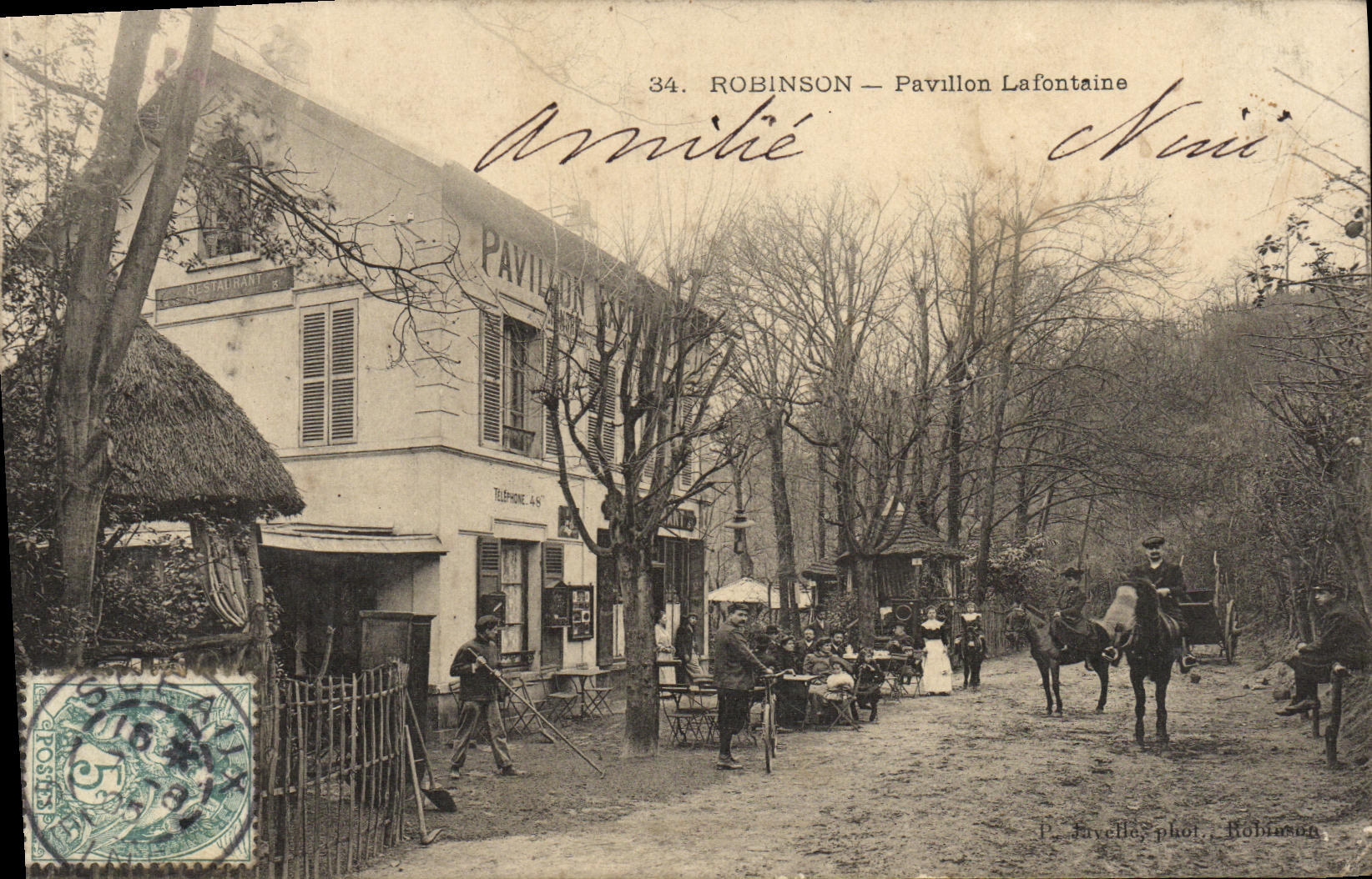 VINTAGE POSTCARD Robinson House Lafontaine TOP