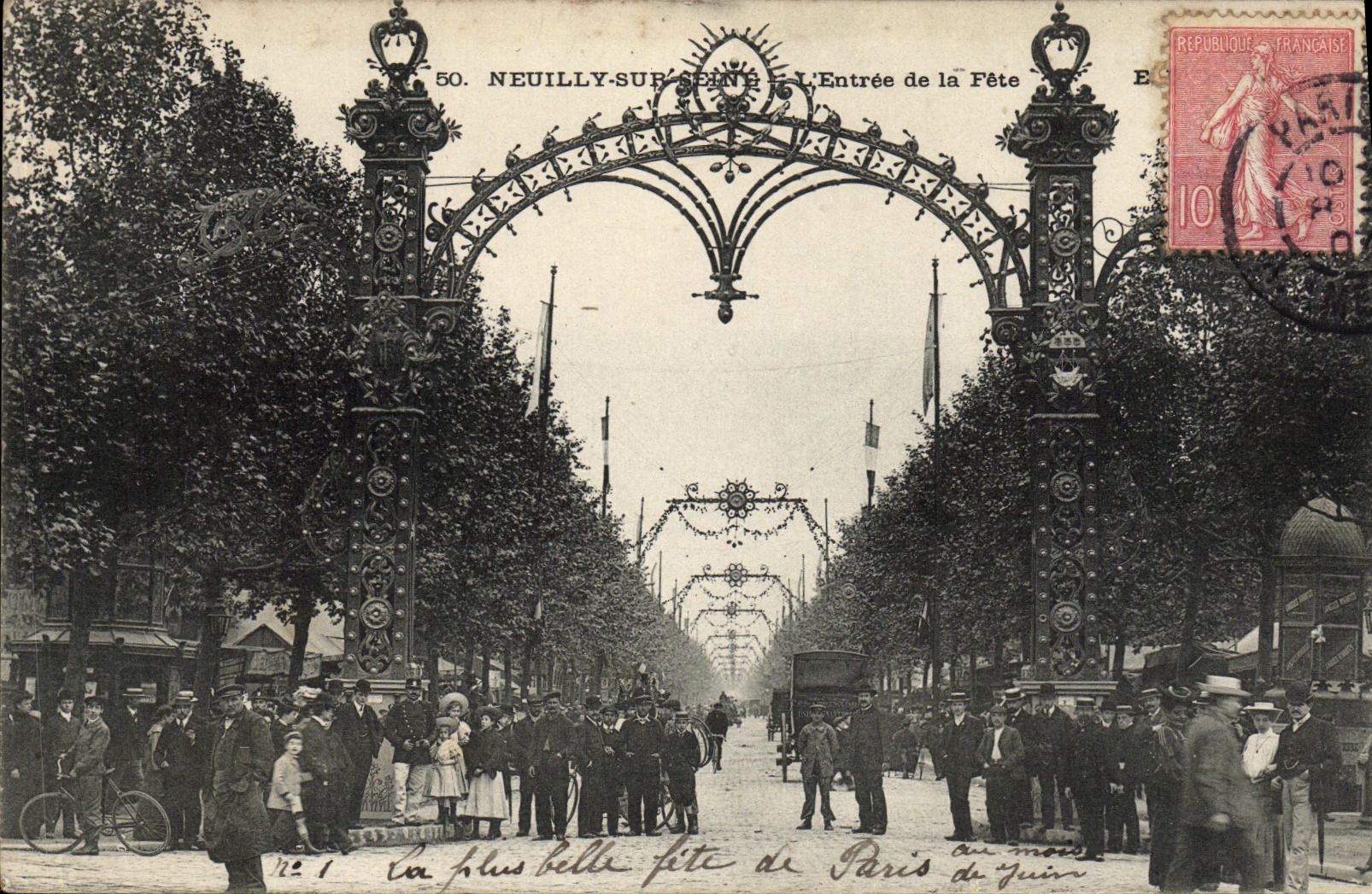 CPA Neuilly sur Seine L entree de la fete