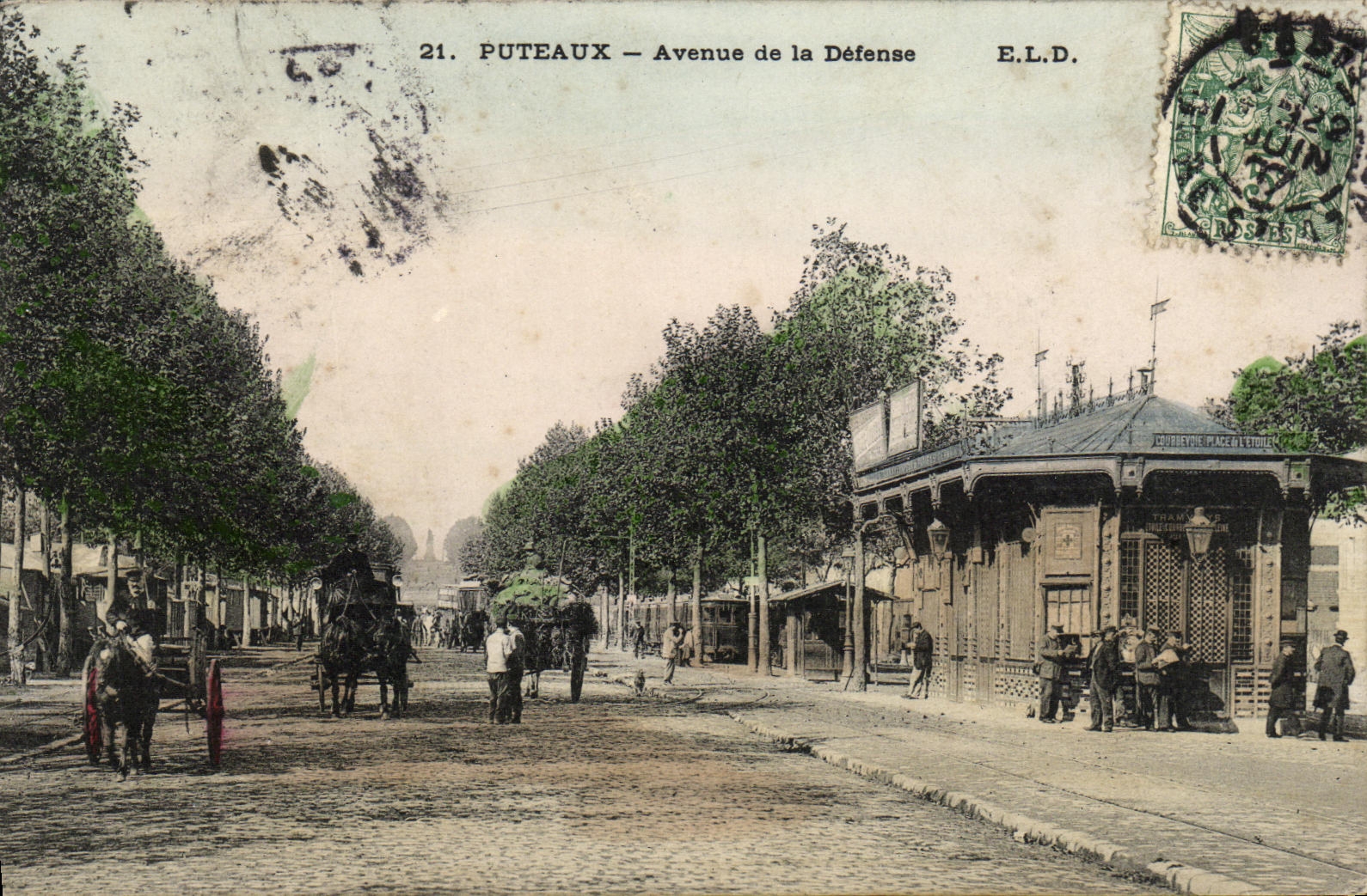 VINTAGE POSTCARD Puteaux Which occurred of Defense