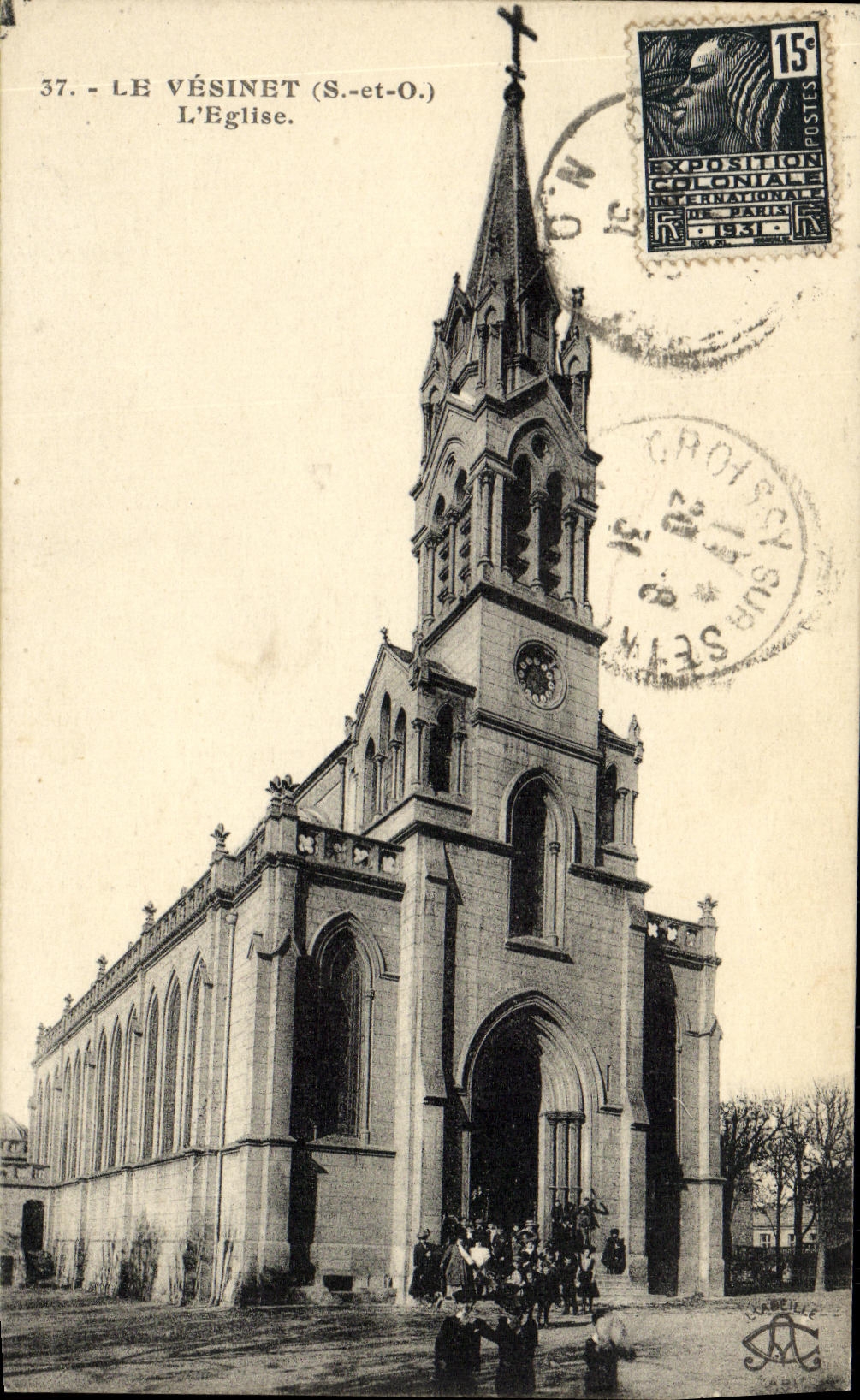 CPA Le Vesinet L Eglise