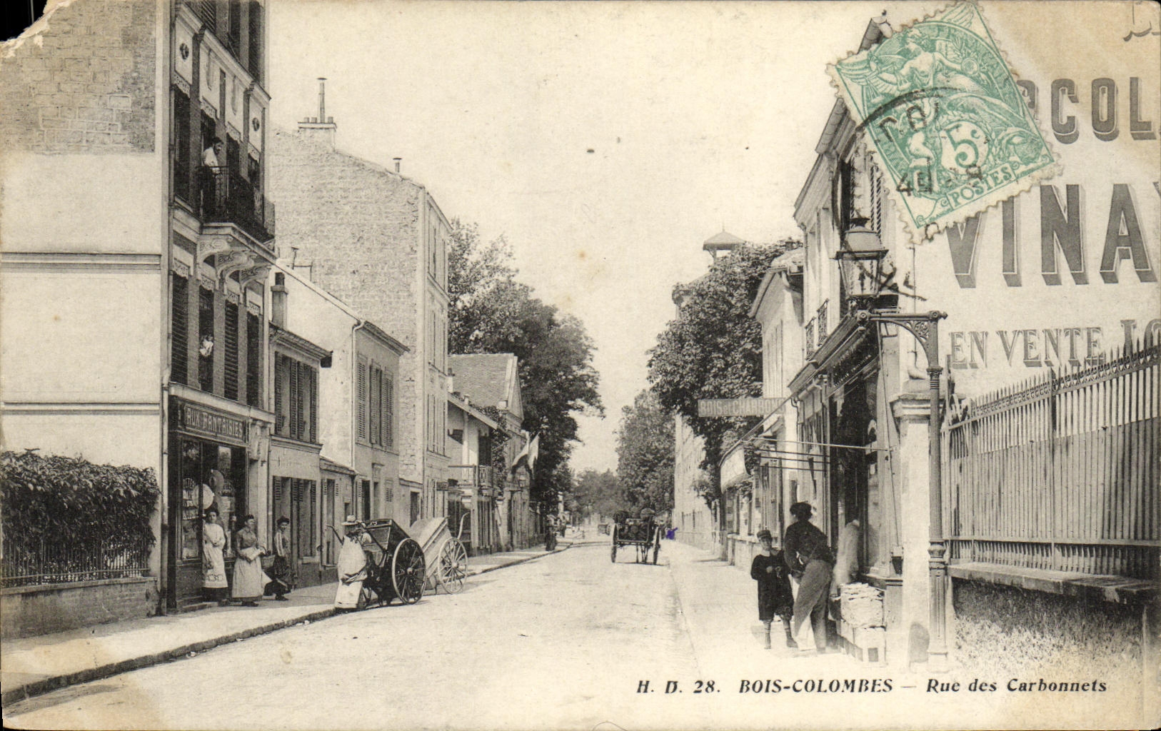 VINTAGE POSTCARD Wood Doves Street of Carbonnets