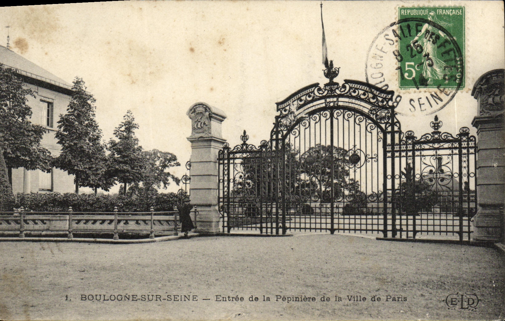 CPA Boulogne sur Seine Entree de la Pepiniere de la Ville de Paris