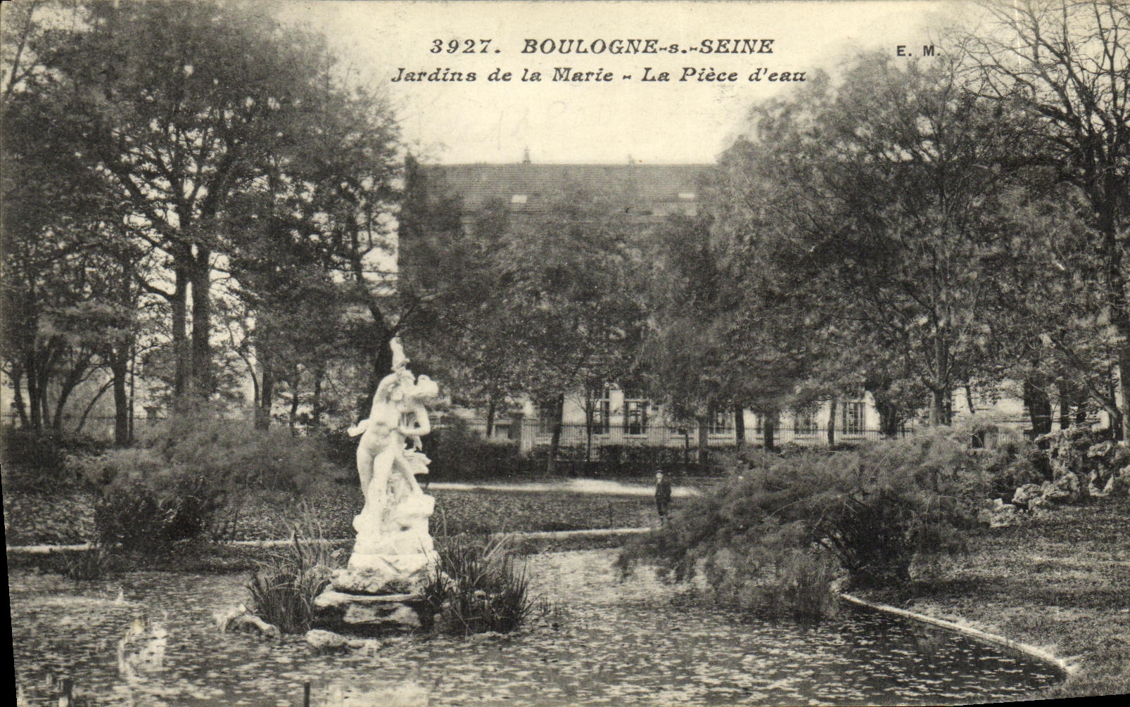 CPA Boulogne sur Seine Jardins de la Marie La Piece d eau