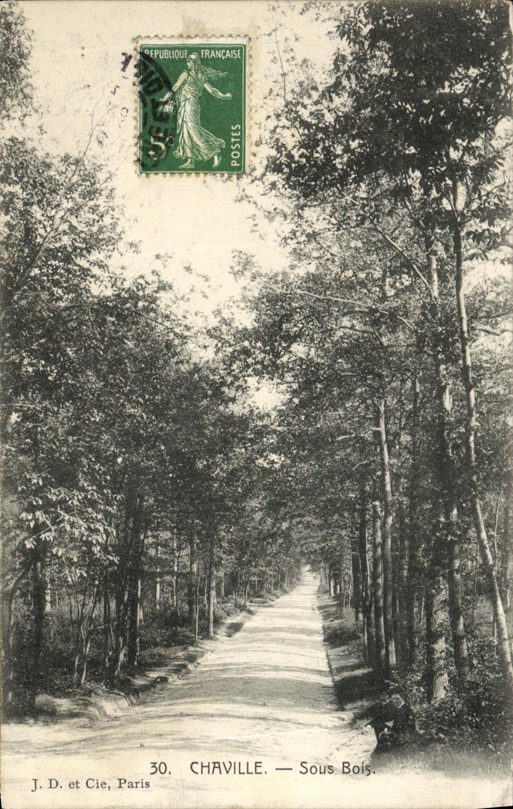 VINTAGE POSTCARD Chaville Under Wood