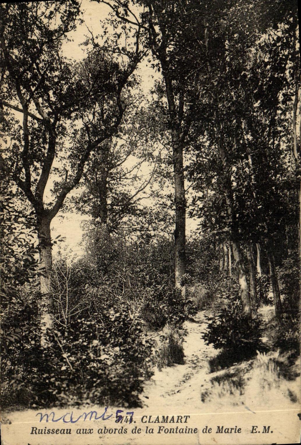 Arroyo de Clamart de la POSTAL de la VENDIMIA con los accesos de la fuente de Marie