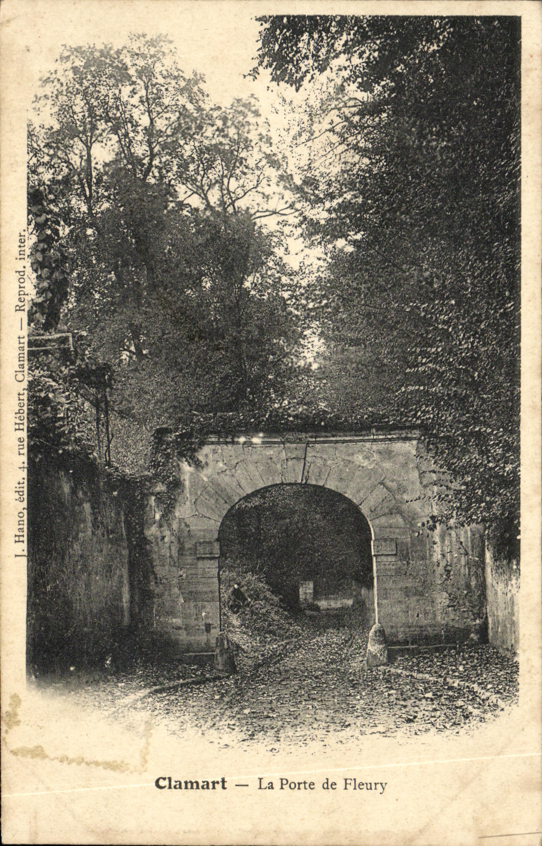 POSTAL Clamart de la VENDIMIA la puerta de Fleury