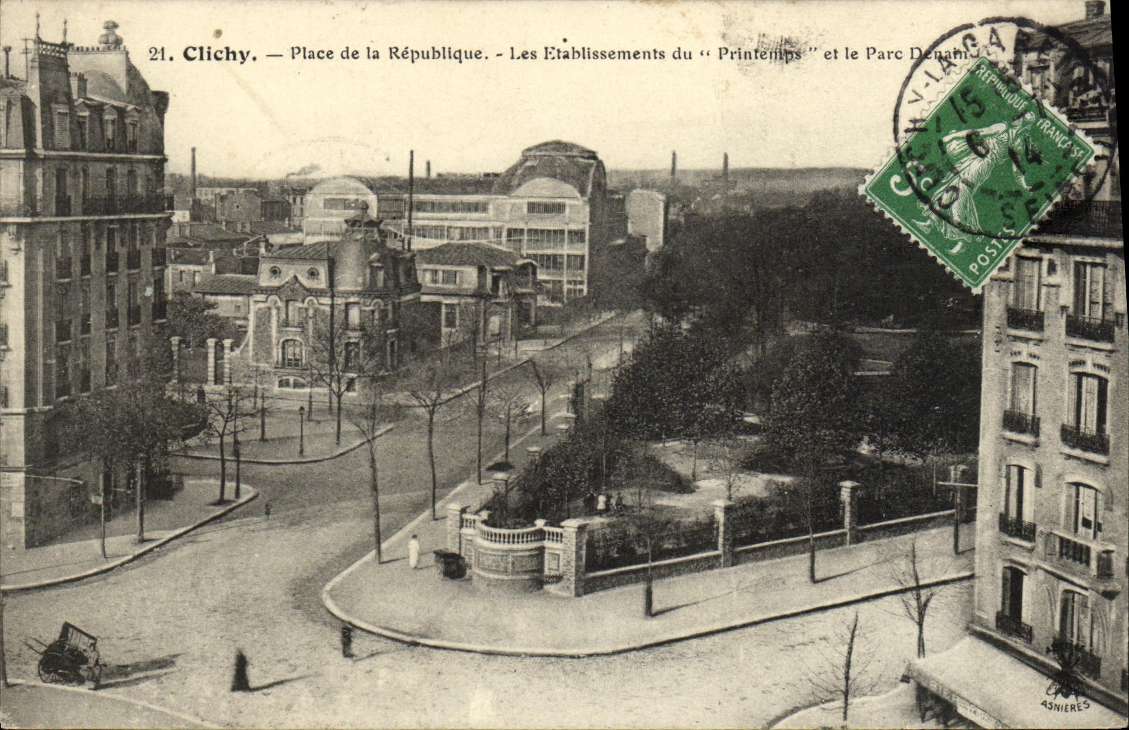 La POSTAL Clichy de la VENDIMIA pone la república