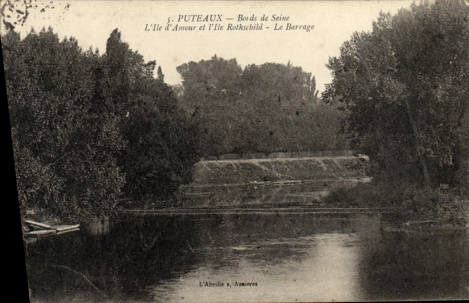 Bordes de Puteaux de la POSTAL de la VENDIMIA del Seine L amor de la isla D y L detencion de Rothschild de la isla