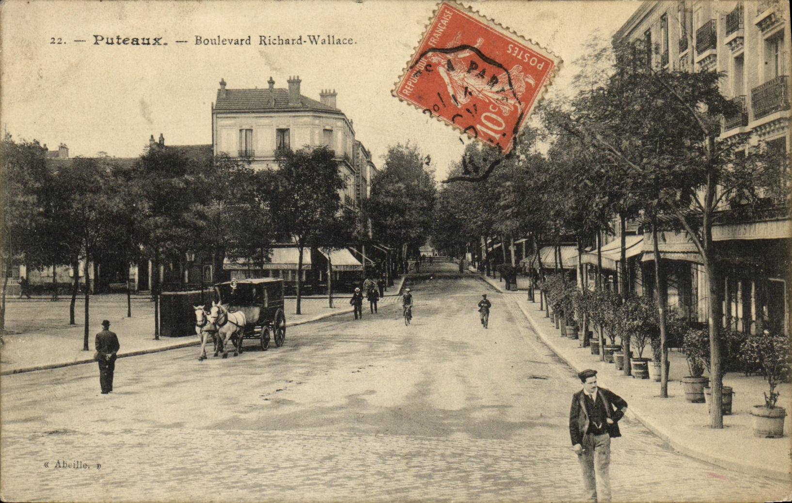 Bulevar Richard Wallace de Puteaux de la POSTAL de la VENDIMIA