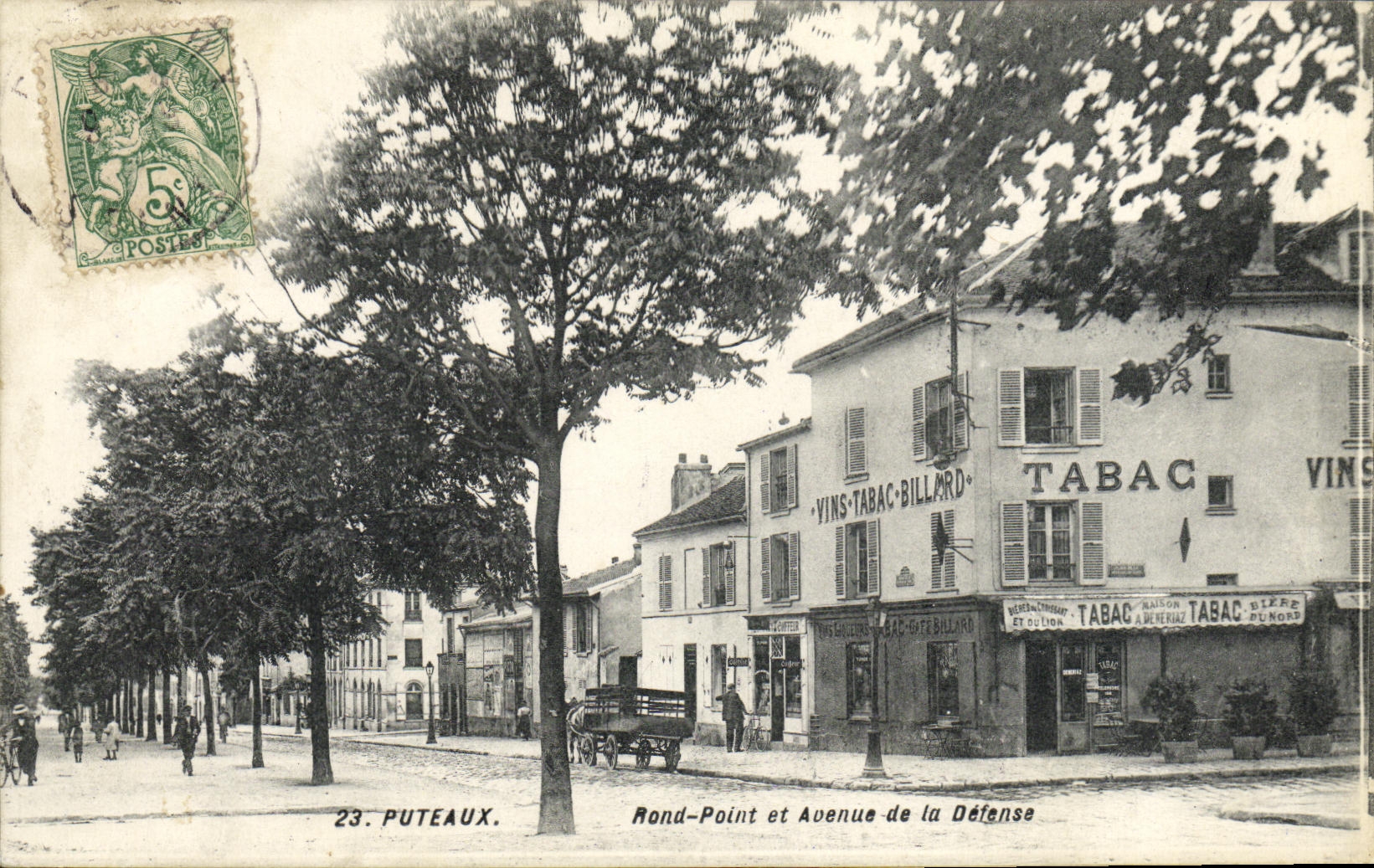 POSTAL Puteaux de la VENDIMIA redondo no y avenida del tabaco de la defensa