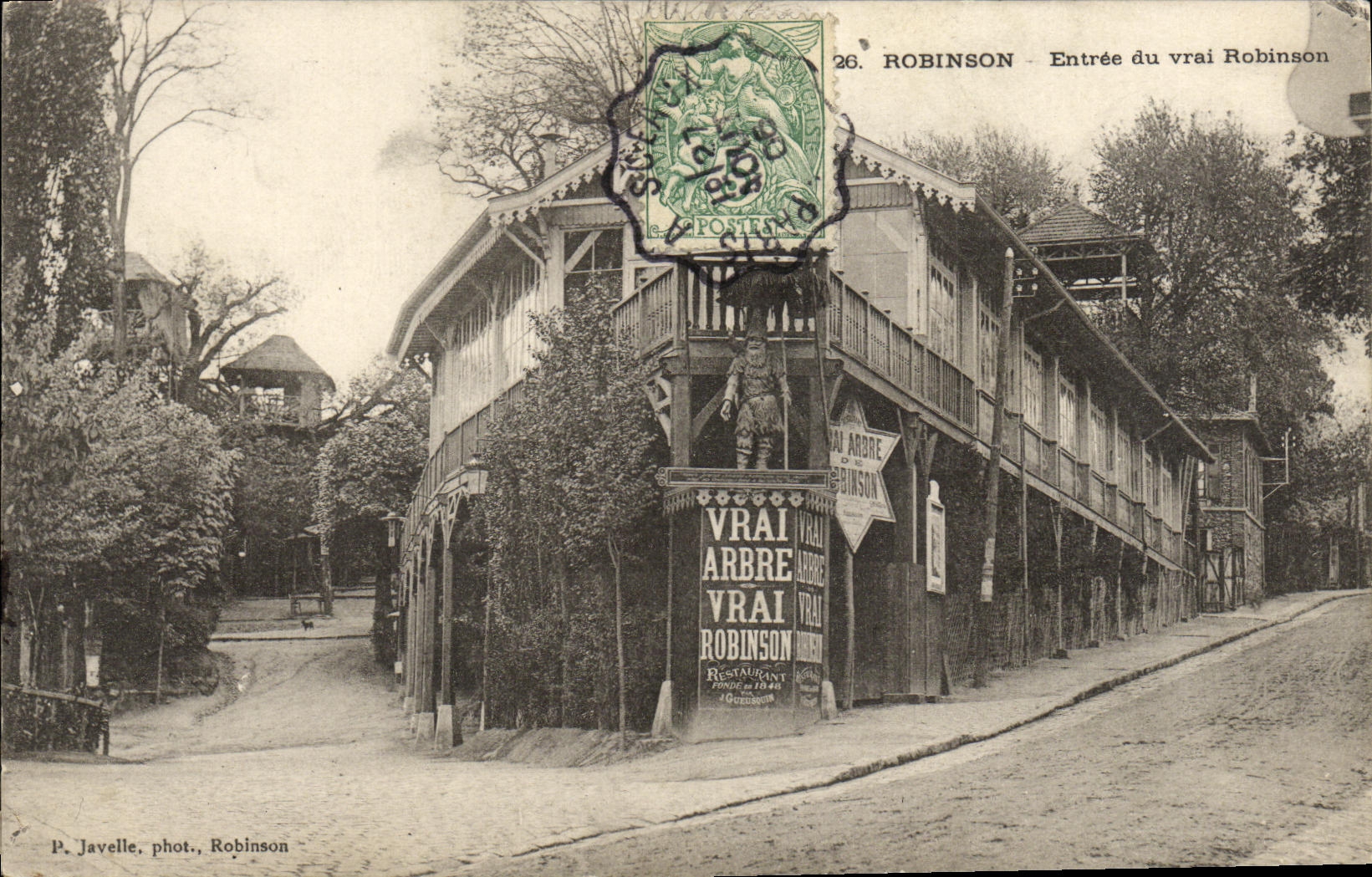 POSTAL Robinson de la VENDIMIA inscrito de la verdad de Robinson