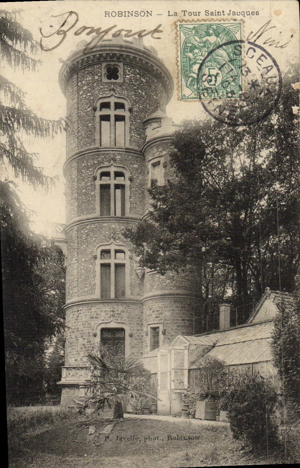 VINTAGE POSTCARD Robinson the Tower Jacques Saint