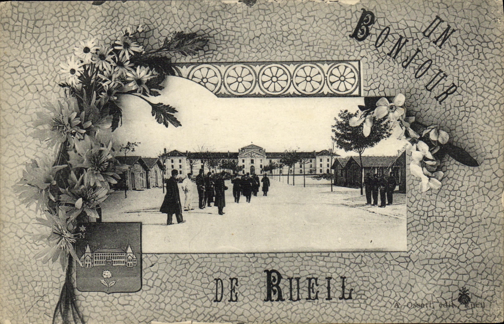 VINTAGE POSTCARD a Hello of Rueil Militaria