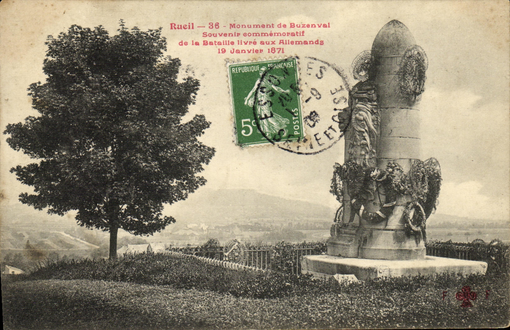 CPA Rueil Monument de Buzenval Militaria 