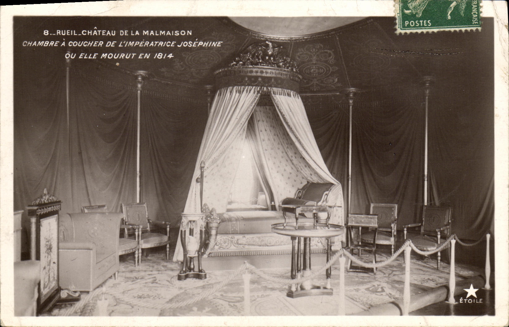 VINTAGE POSTCARD Rueil Castle of Malmaison Room of L Josephine Empress
