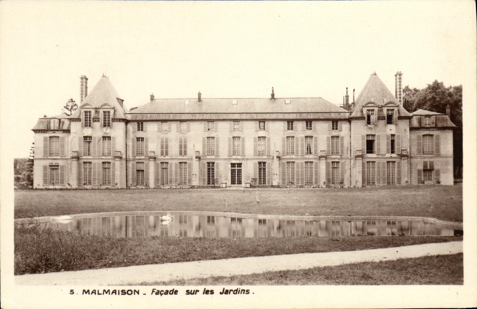 VINTAGE POSTCARD Malmaison Frontage on the Gardens