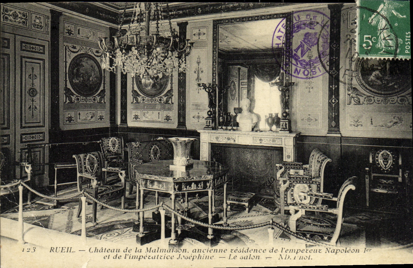 VINTAGE POSTCARD Rueil Castle of Malmaison old residence of L emperor Napoleon L er