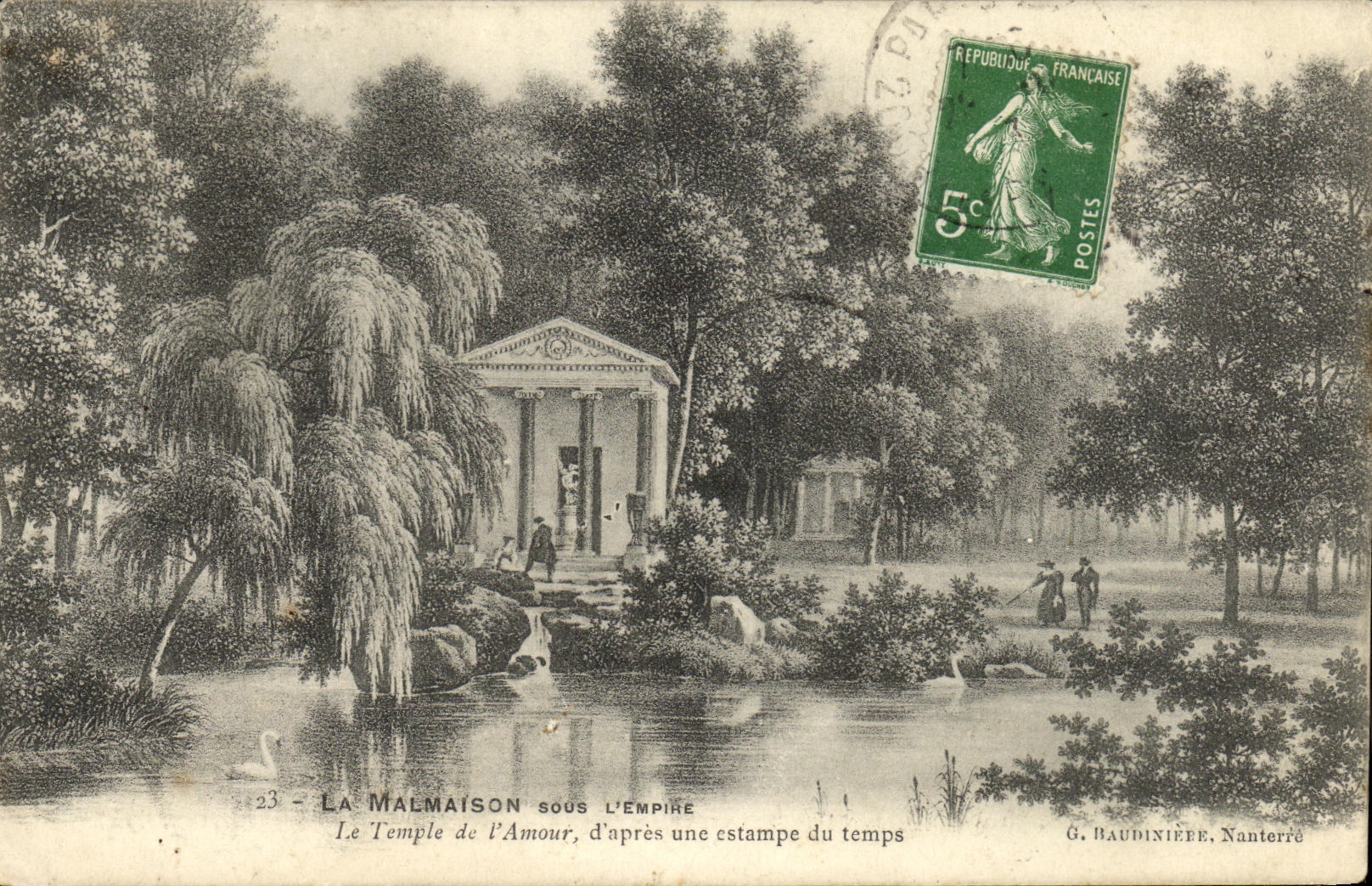 CPA La Malmaison sous L Empire Le temple de l amour d apres une estampe du temps 
