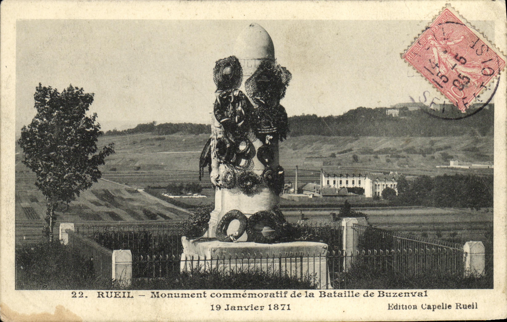 CPA Ruiel Monument Commemoratif de la Bataille de Buzenval Militaria