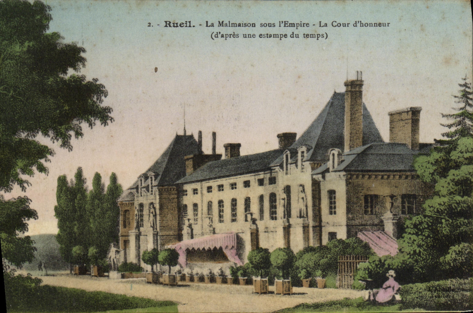 La POSTAL Ruiel Malmaison de la VENDIMIA bajo L empeora el honor de la corte D