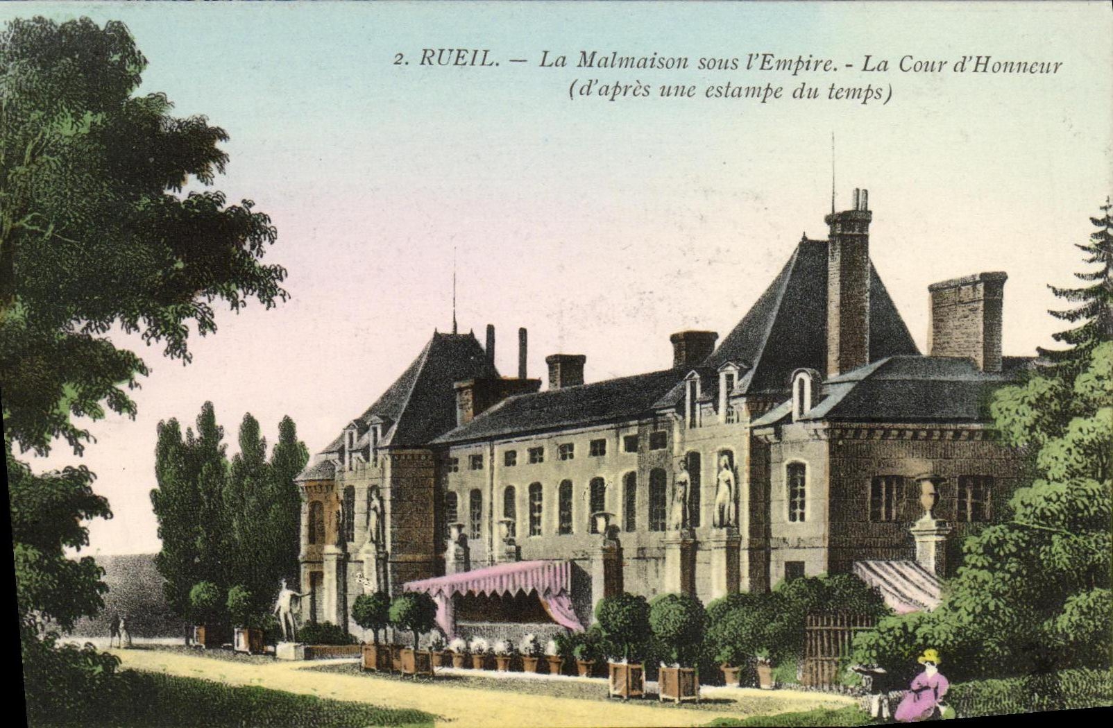 CPA Rueil La Malmaison sous l Empire La Cour d Honneur