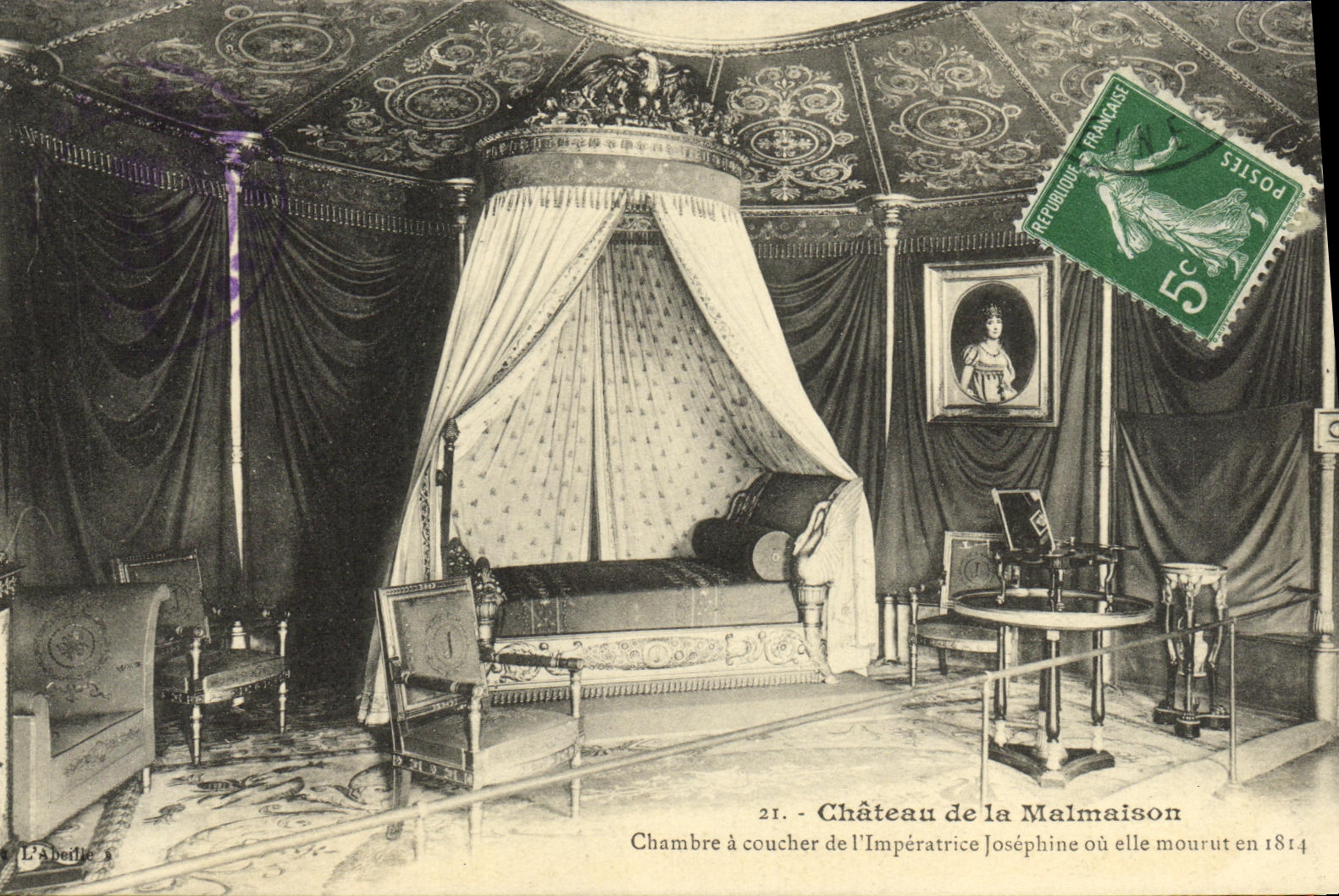 CPA Chateau de la Malmaison Chambre a coucher de l imperatrice Josephine Napoleon