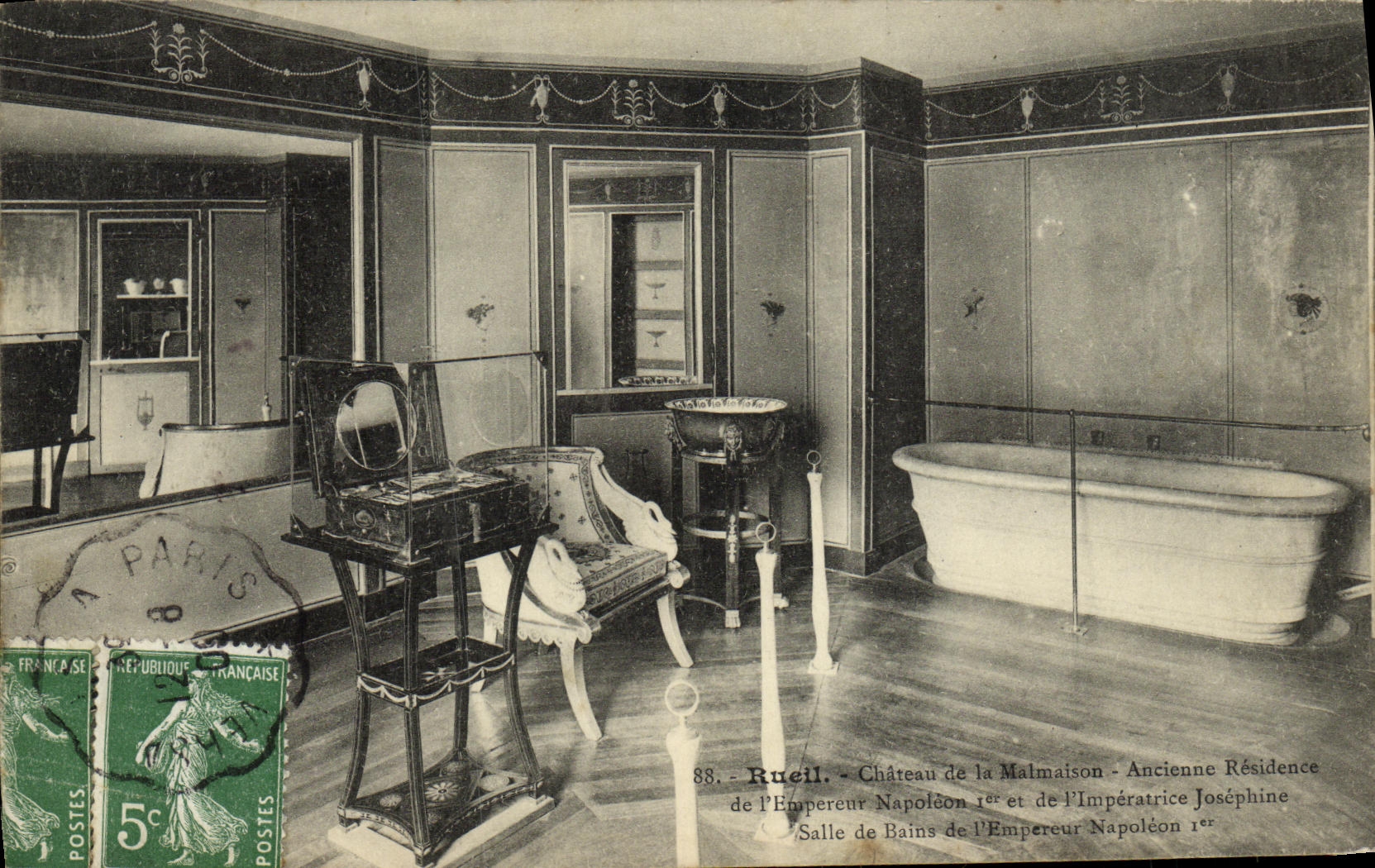 VINTAGE POSTCARD Rueil Castle of Malmaison Old Residence of L Napoleon Emperor 1st