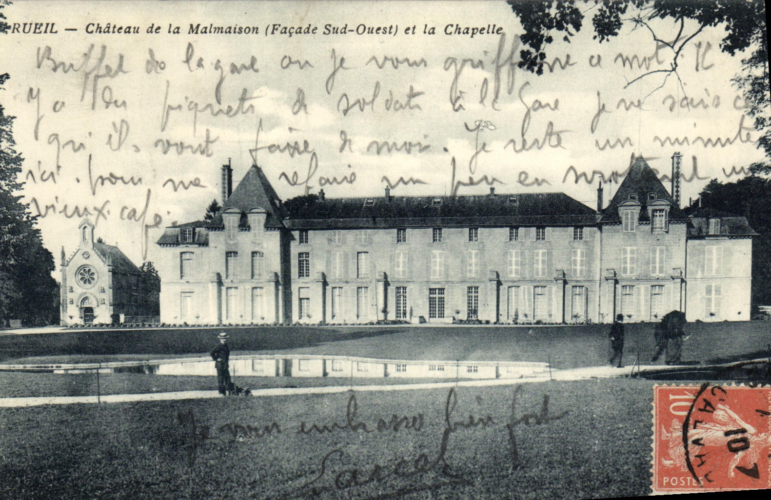 VINTAGE POSTCARD Rueil Castle of Malmaison and the Vault
