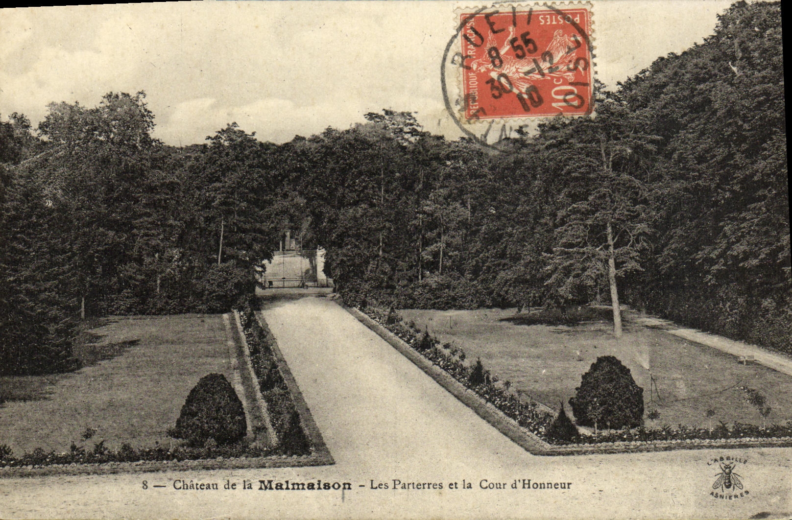 Castillo de la POSTAL de la VENDIMIA de los pisos de Malmaison y del honor de la corte D