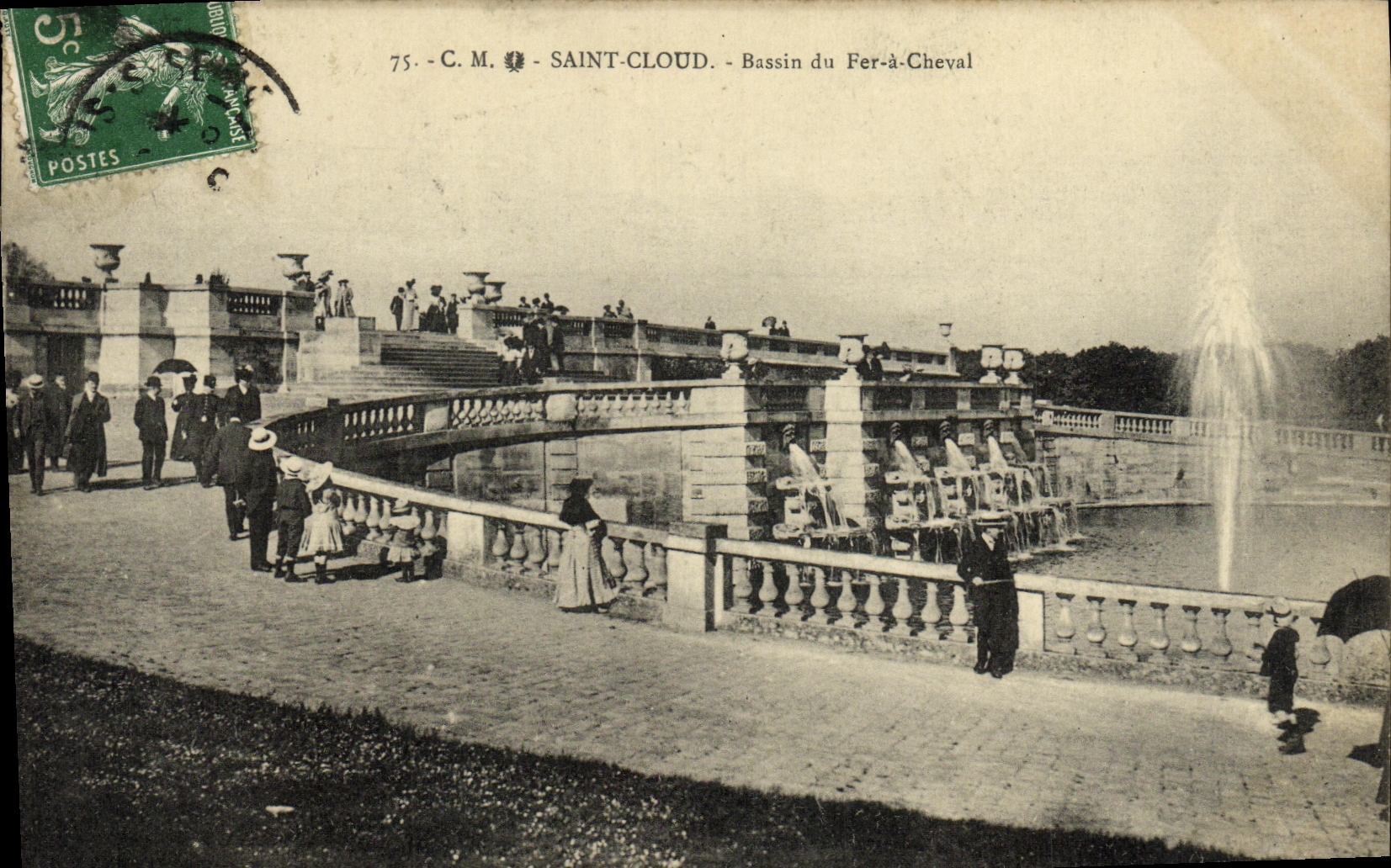 CPA C M Saint Cloud Bassin du Fer a Cheval