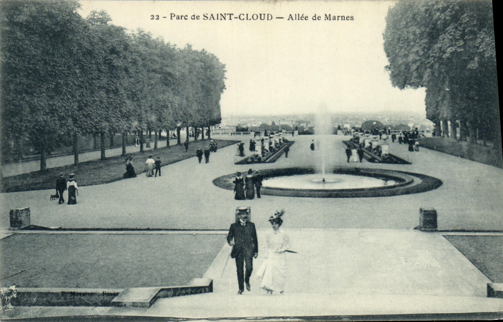 CPA Parc de Saint Cloud Allee de Marnes