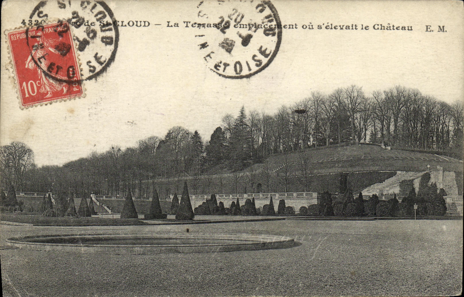 CPA Parc de Saint Cloud La Terrasse Emplacent