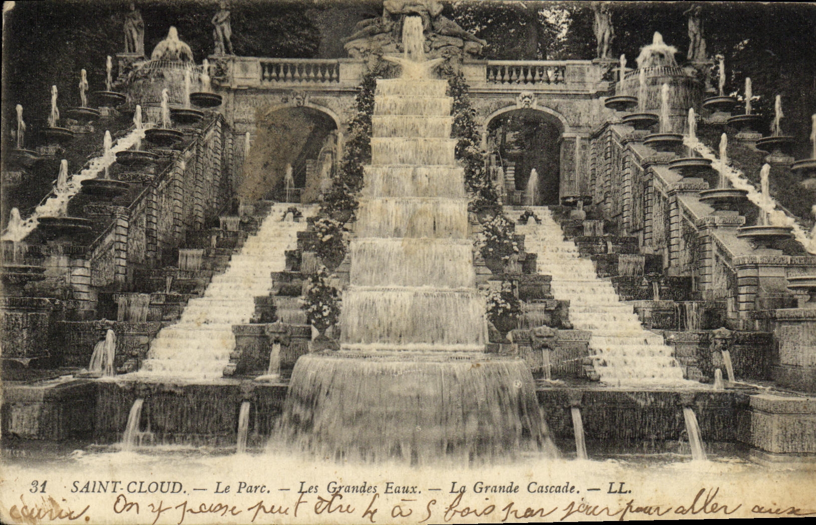 CPA Parc de Saint Cloud Le Parc Les Grandes Eaux