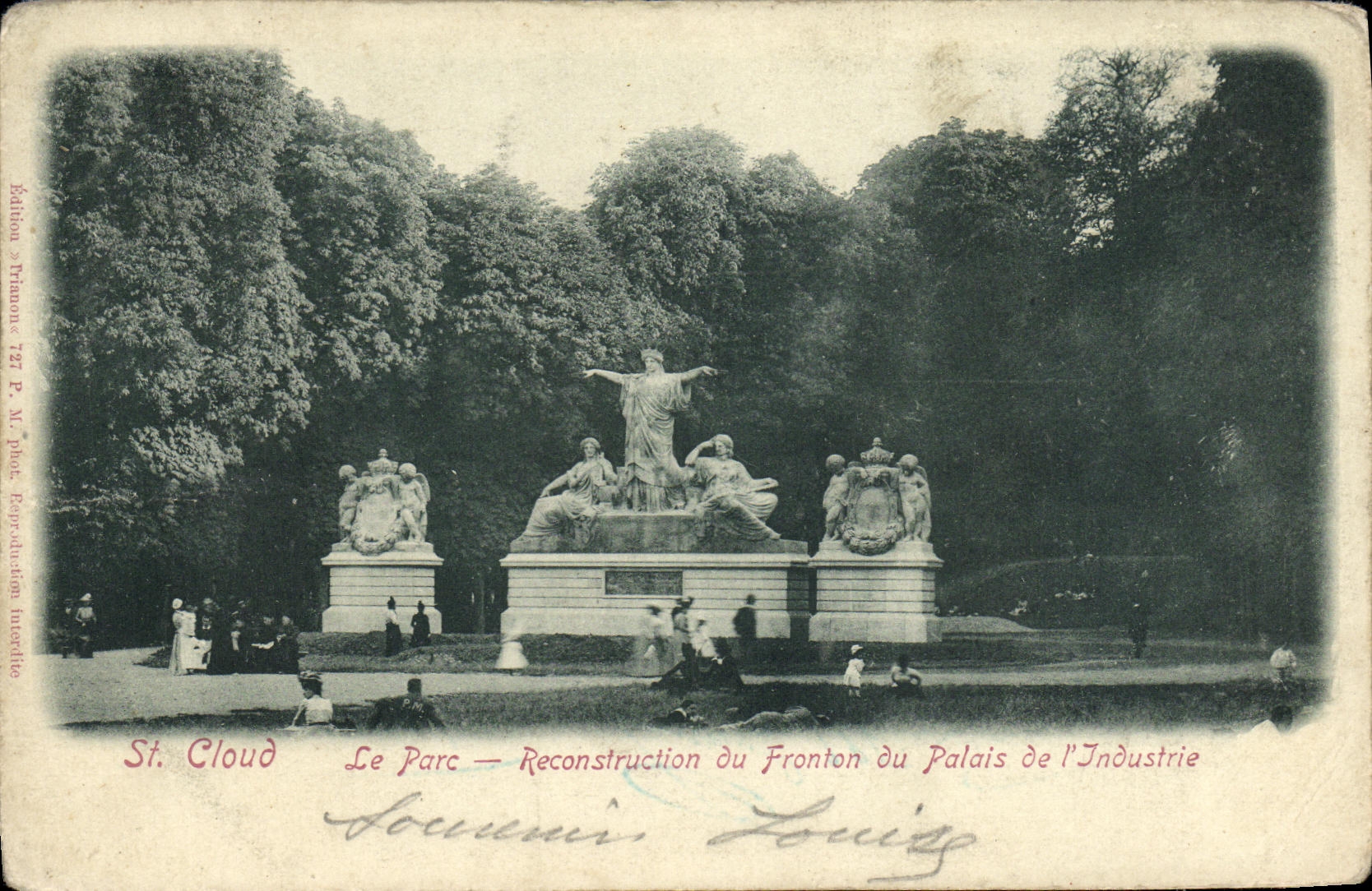 Parque de la POSTAL de la VENDIMIA de nube Saint la reconstruccion del parque del fronton del paladar de