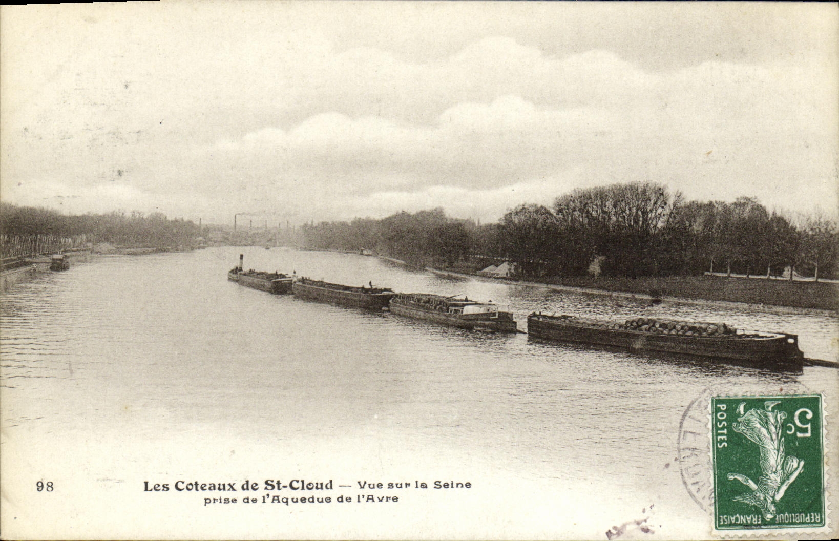 CPA Parc de Saint Cloud Vue Sur le Seine Prise de L Aquedue de l Avre