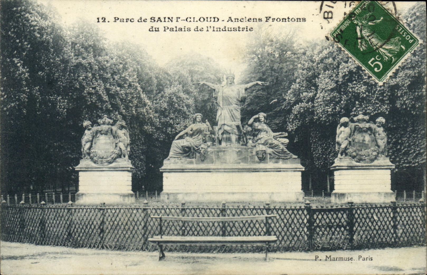 CPA Parc de Saint Cloud Ancien Fronton du Palais de L Eglise