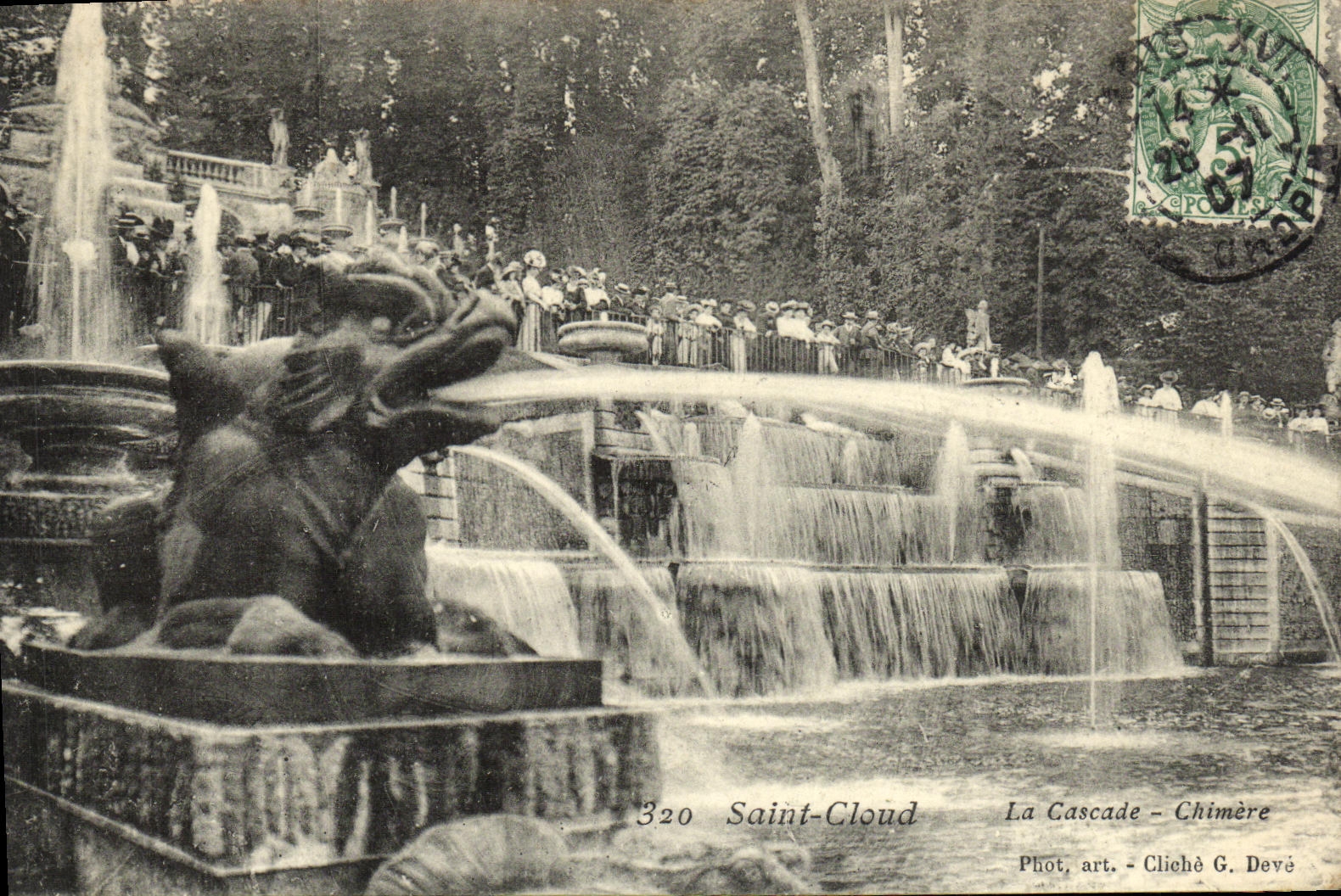 CPA Parc de Saint Cloud Les Cascades