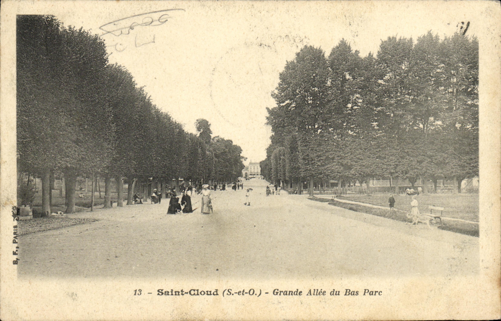 CPA Parc de Saint Cloud Grande Allee Du Bas Parc