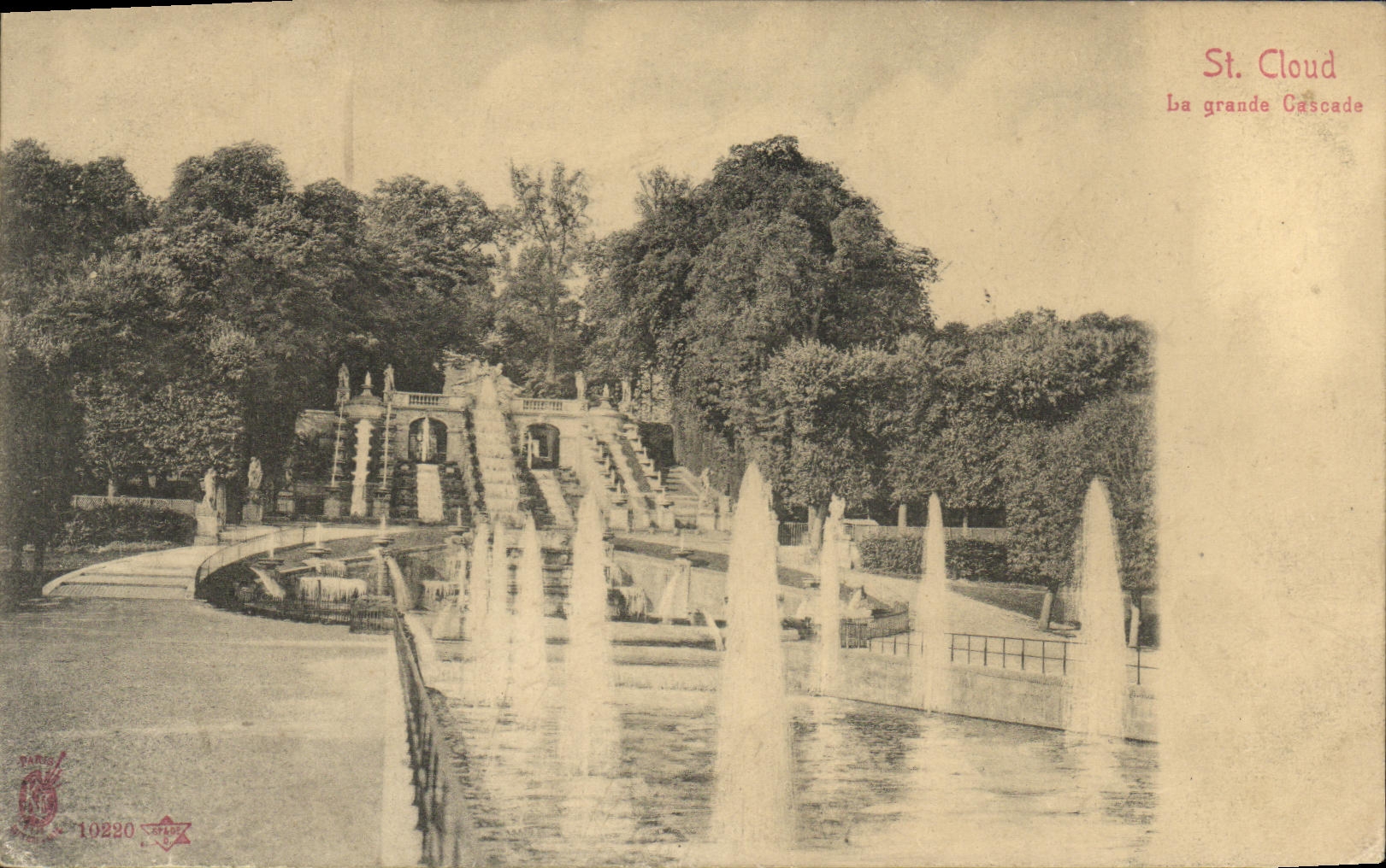 CPA Parc de Saint Cloud Le Grande Cascade