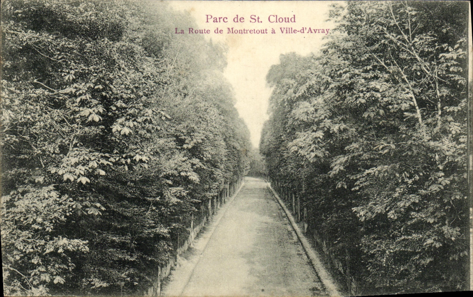 VINTAGE POSTCARD Park of Cloud Saint the Road of Montretout City D Avray
