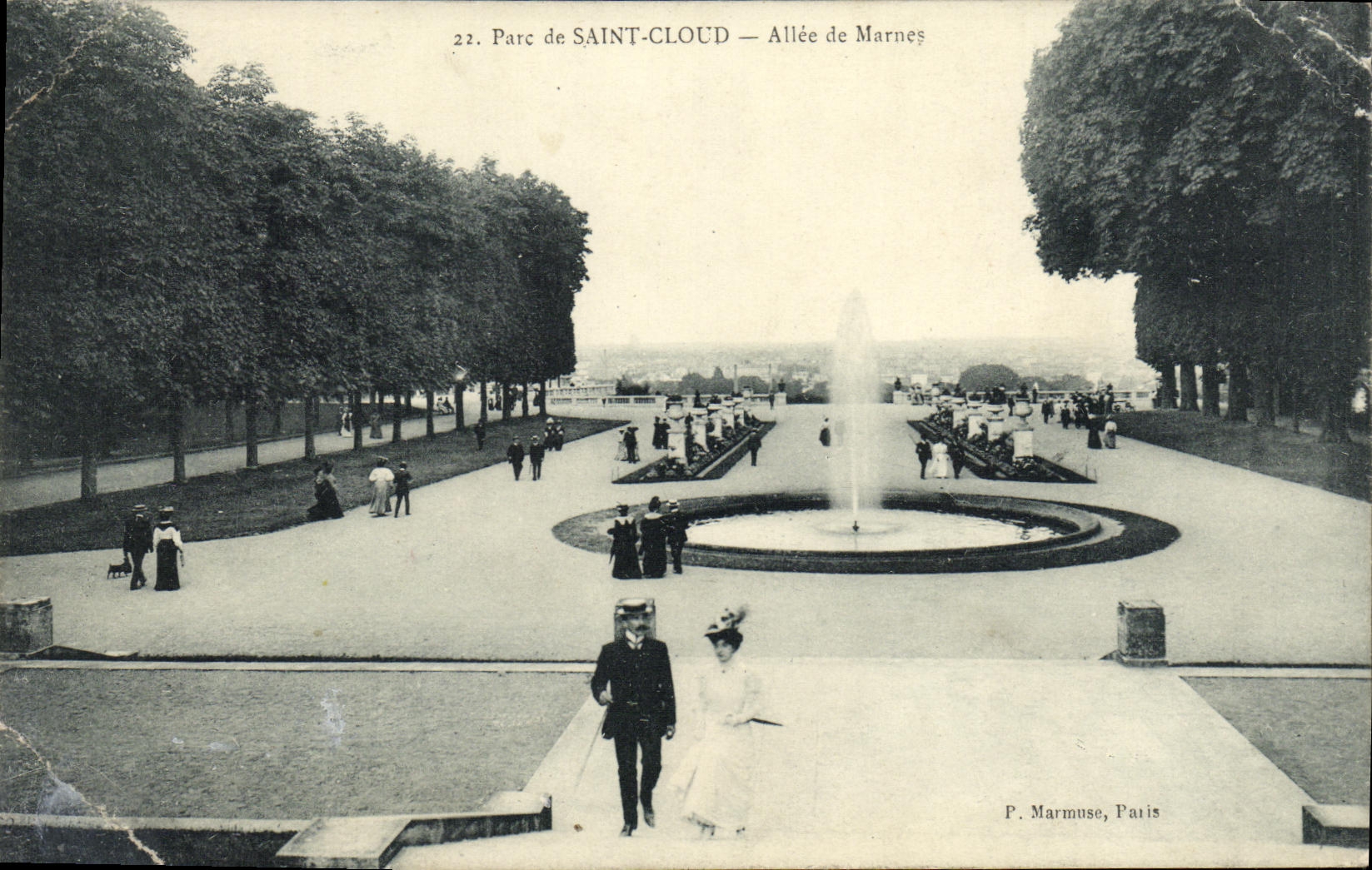 CPA Parc de Saint Cloud Allee de Marnes