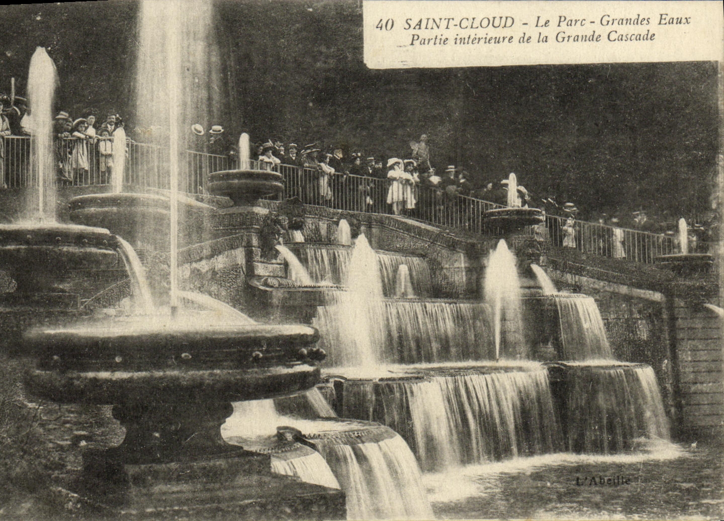 CPA Parc de Saint Cloud Grandes Eaux Partie Interiure de la Grande Cascade