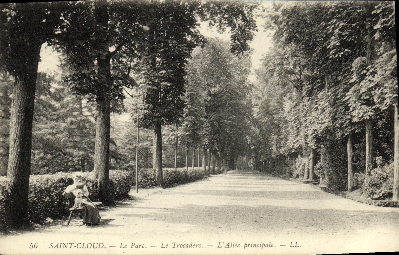 VINTAGE POSTCARD Park of Cloud Saint Trocadero L Gone Principal