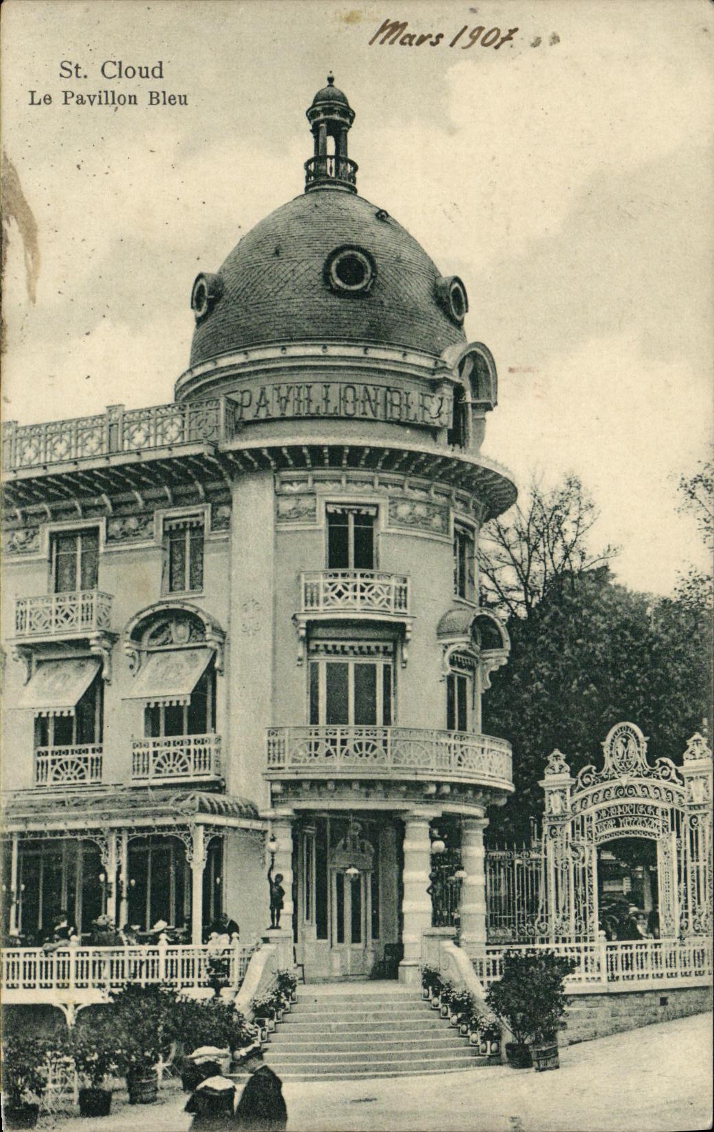 CPA Parc de Saint Cloud Le Pavillon Bleu
